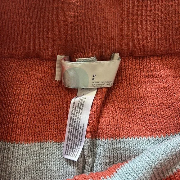 Free People Beach Malibu Surf Sweater Set Stripe Red Blue Knit Set Shorts Top - Picture 7 of 11